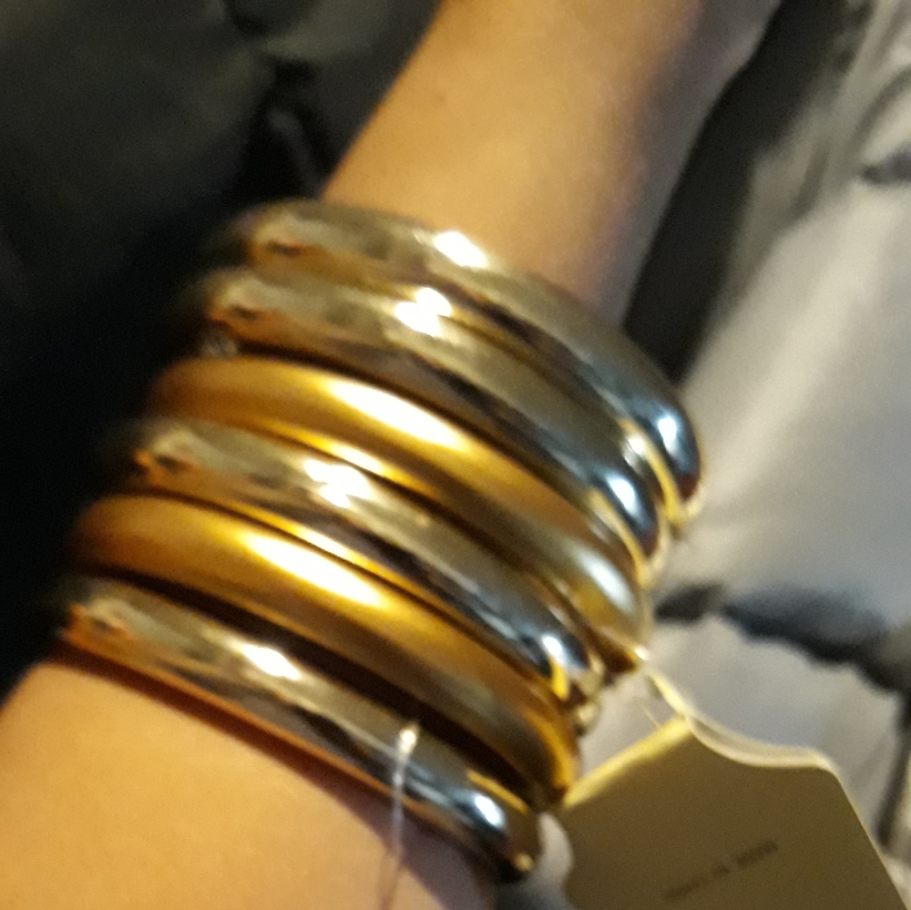 Stackable Goldtone Bangles